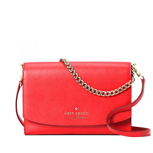 Kate Spade Red Convertible Crossbody Purse - Picture 1 of 8